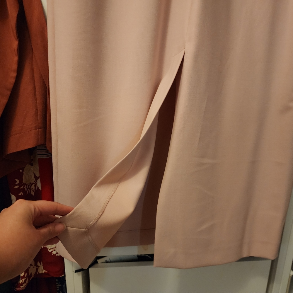 Zara Blush Pink Tailored Vest Midi Dress - Picture 7 of 11